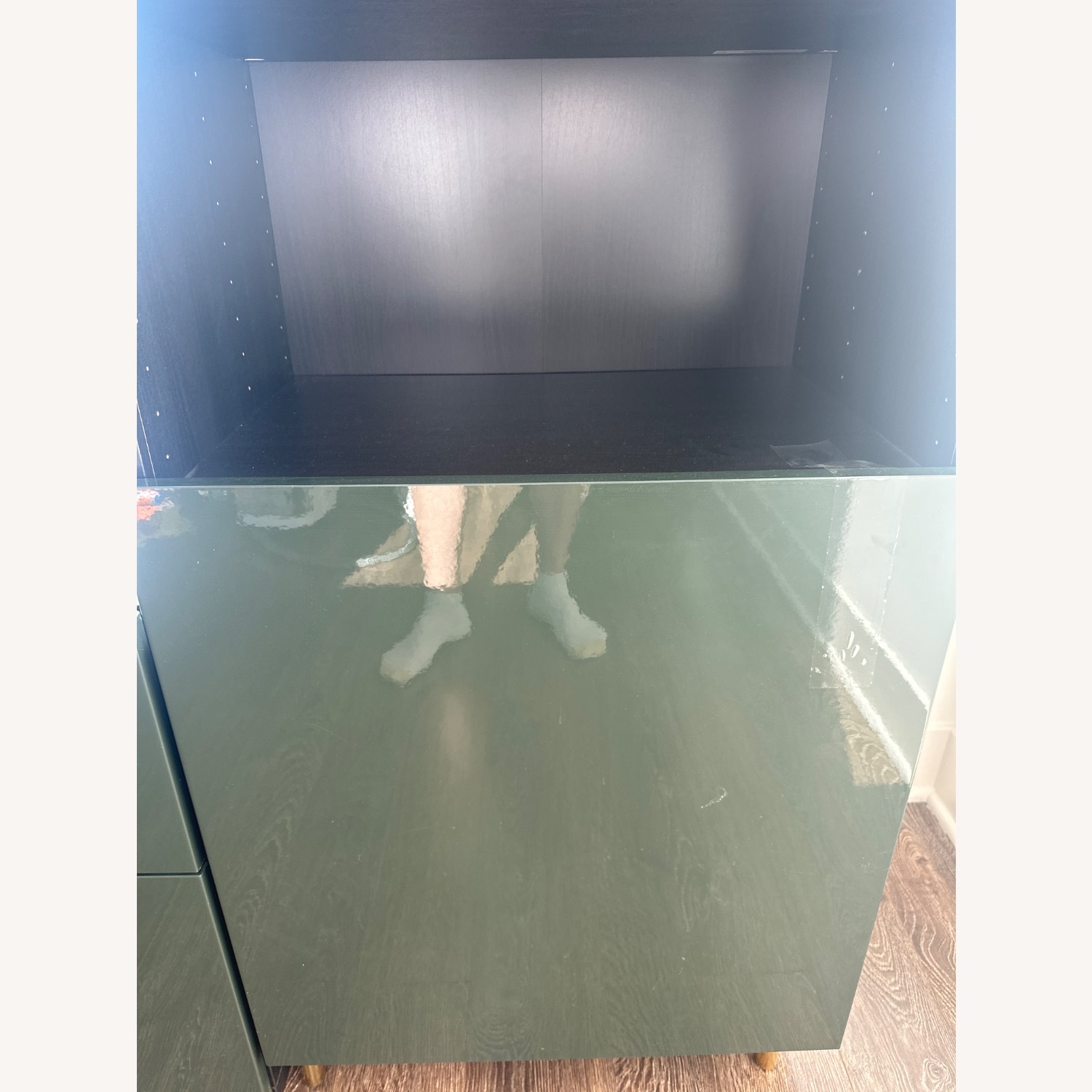 IKEA Custom Besta Black Wood Bookcase - image-5