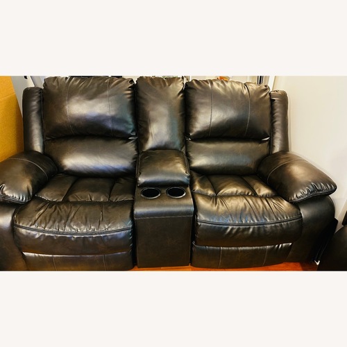 Used Calderwell Manual Recliner Loveseat With Console for sale on AptDeco