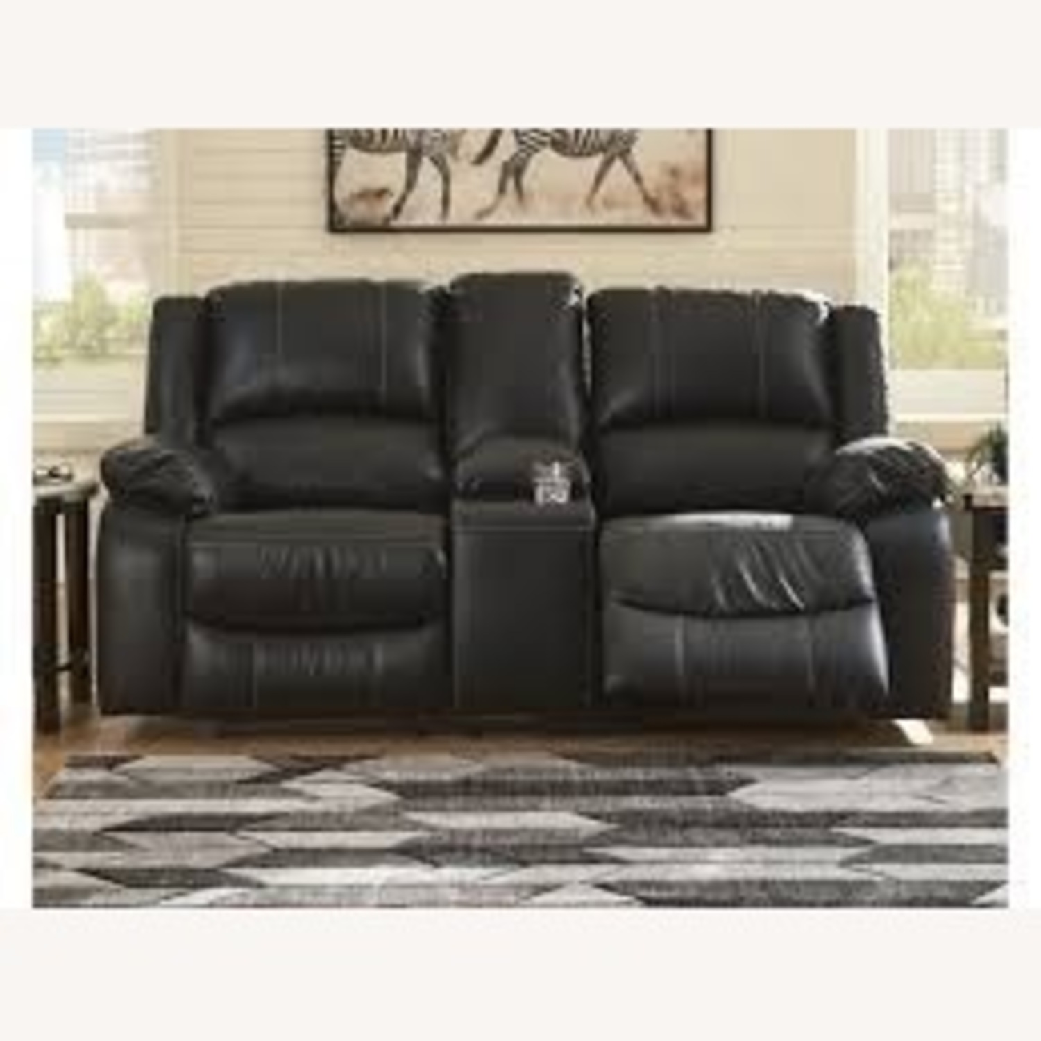 Calderwell Manual Recliner Loveseat With Console - image-4