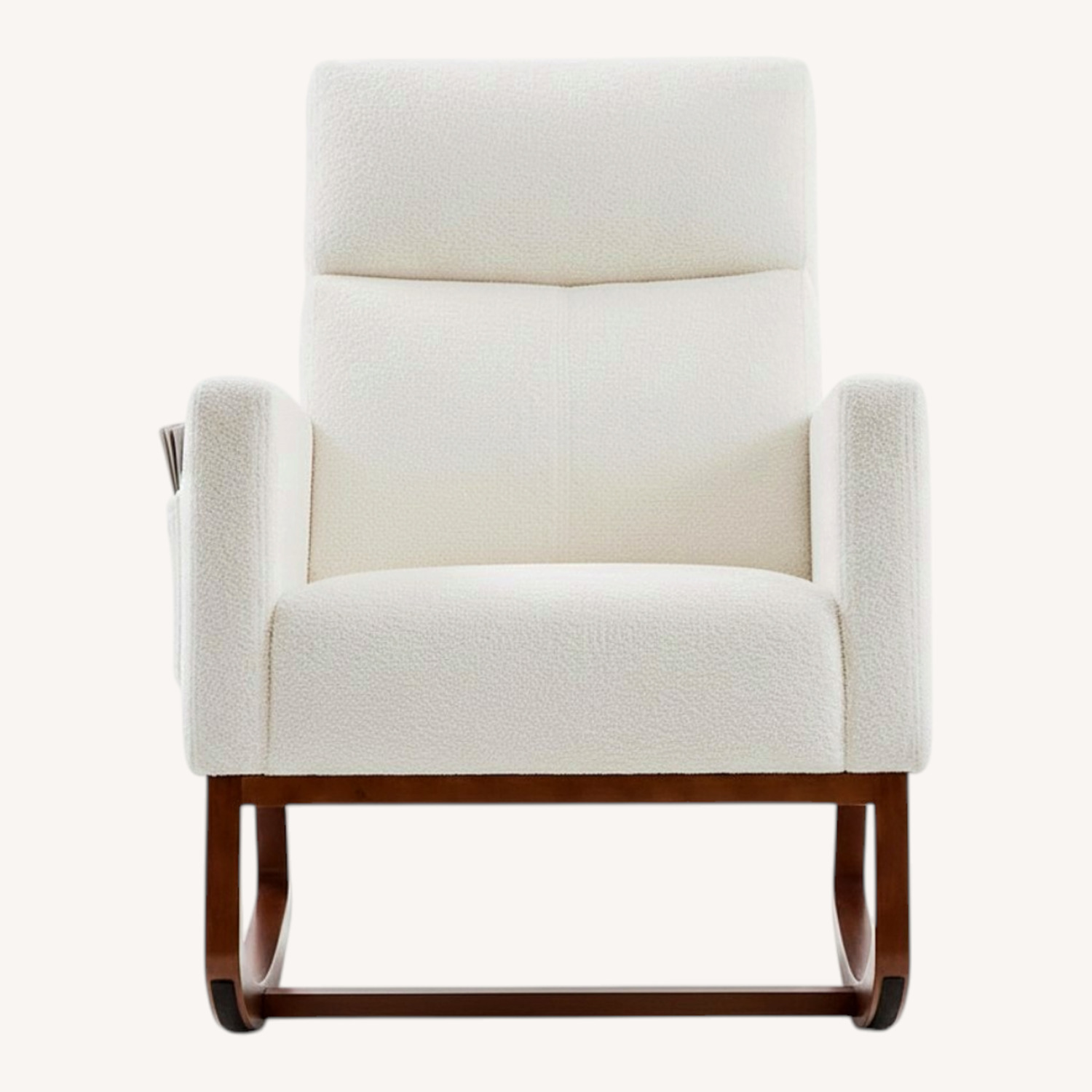 Amazon White Boucle Nursing Chair - image-0