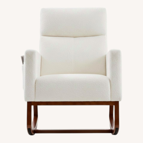 Used Amazon White Boucle Nursing Chair for sale on AptDeco
