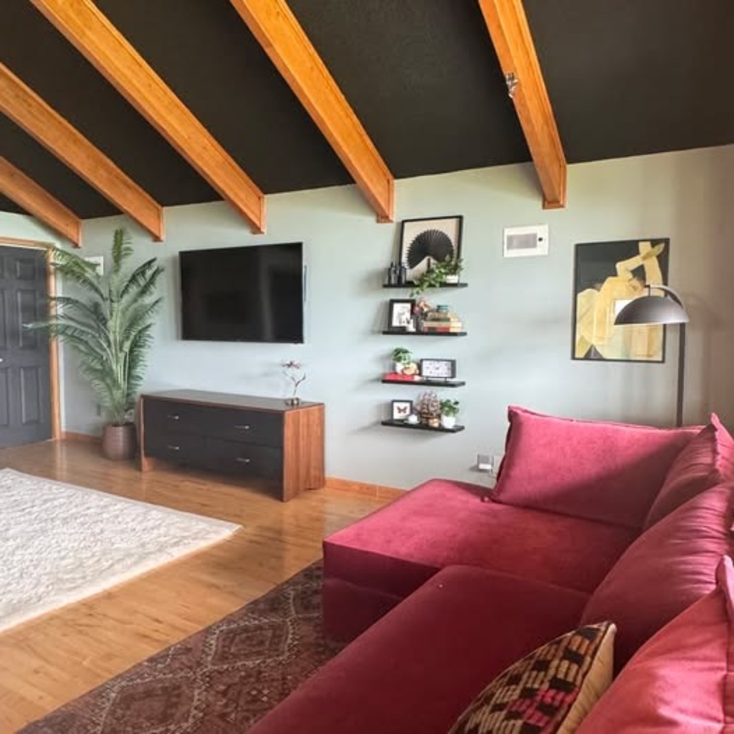 Joybird Wilder Red Fabric 2 Piece Sectional - image-2