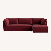 Joybird Wilder Red Fabric 2 Piece Sectional