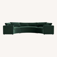 Joybird Green Fabric 2 Piece Sectional