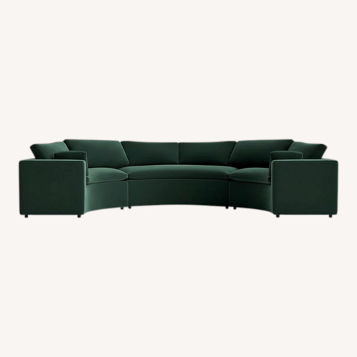 Used Joybird Green Fabric 2 Piece Sectional for sale on AptDeco