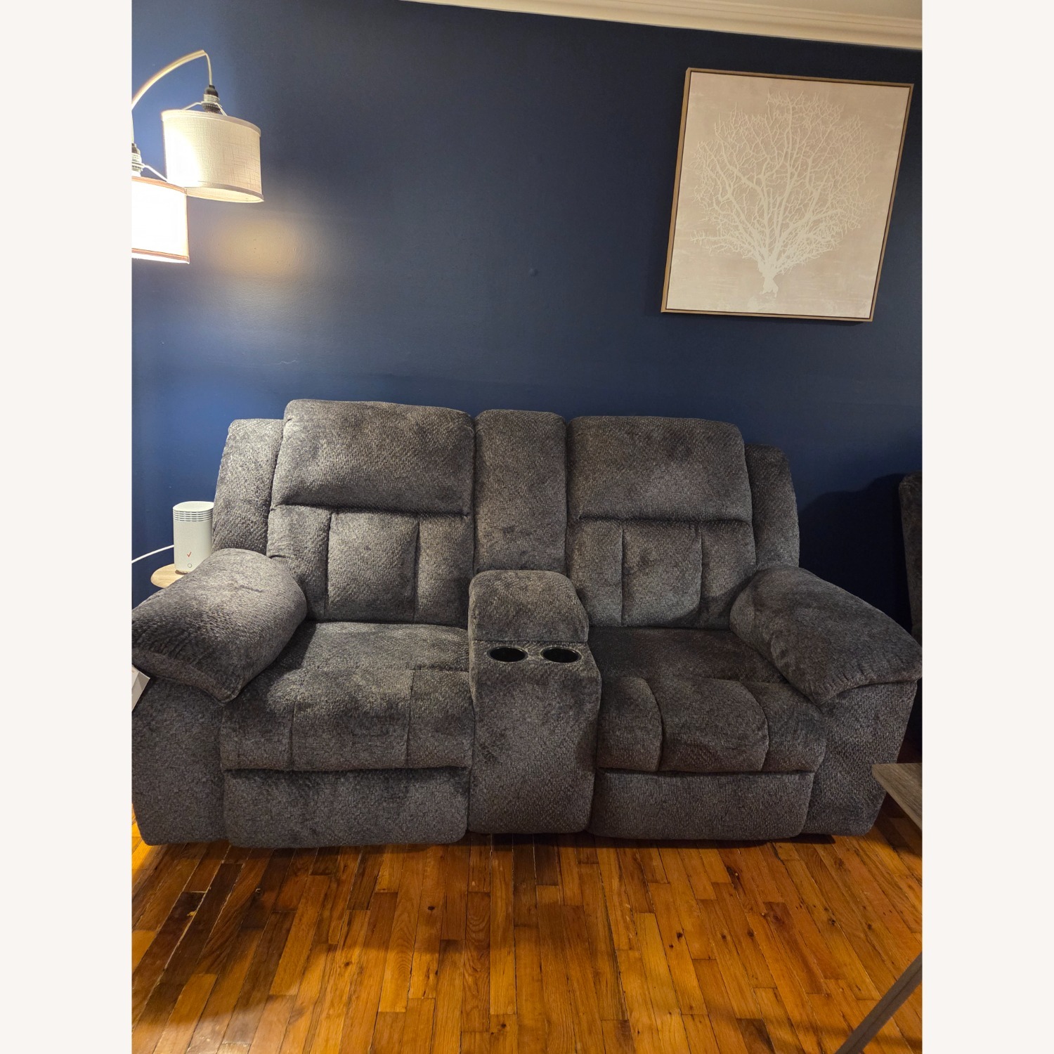 Ashley Furniture Frohn Dark Gray Fabric Loveseat - image-2