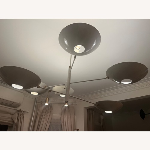 Used Counterbalance Dark Gray Metal Ceiling Lamp for sale on AptDeco