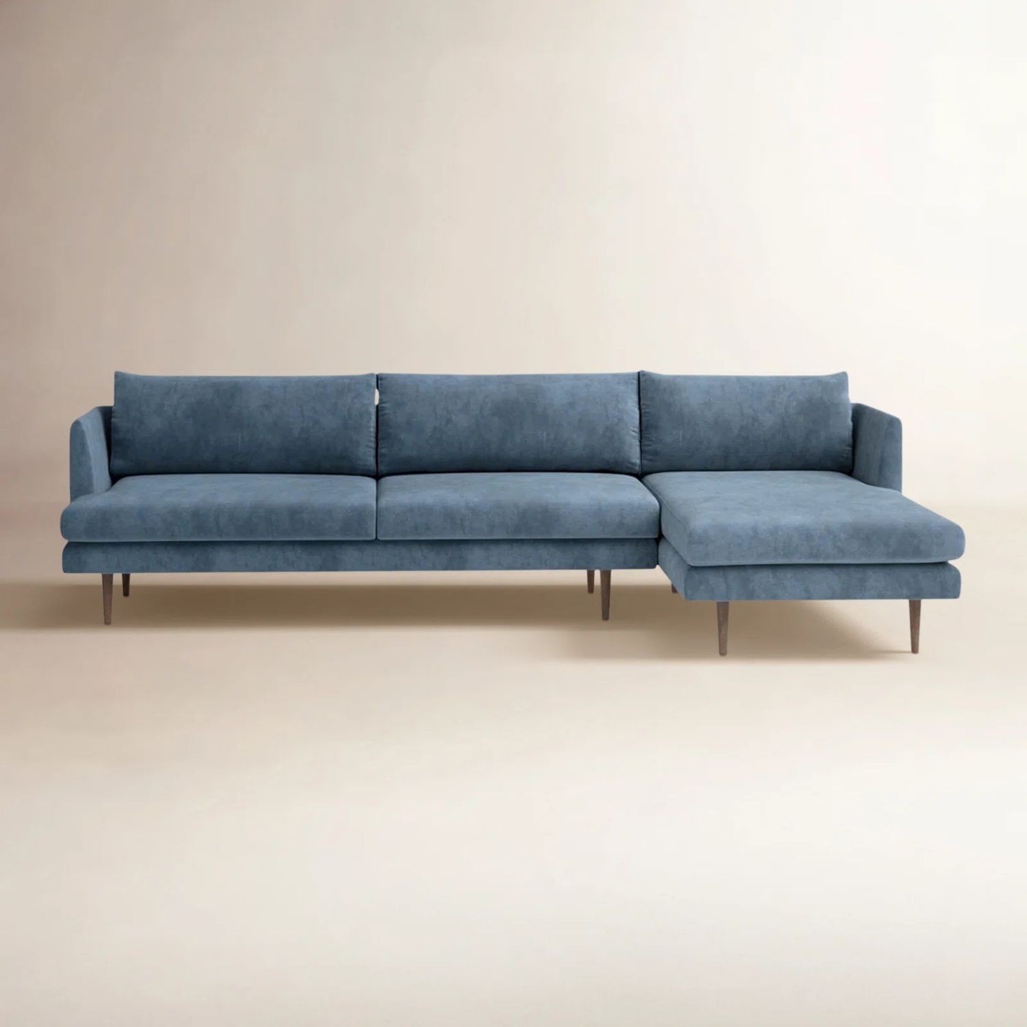 AllModern Miller 2 Blue 2 Piece Sectional - image-7