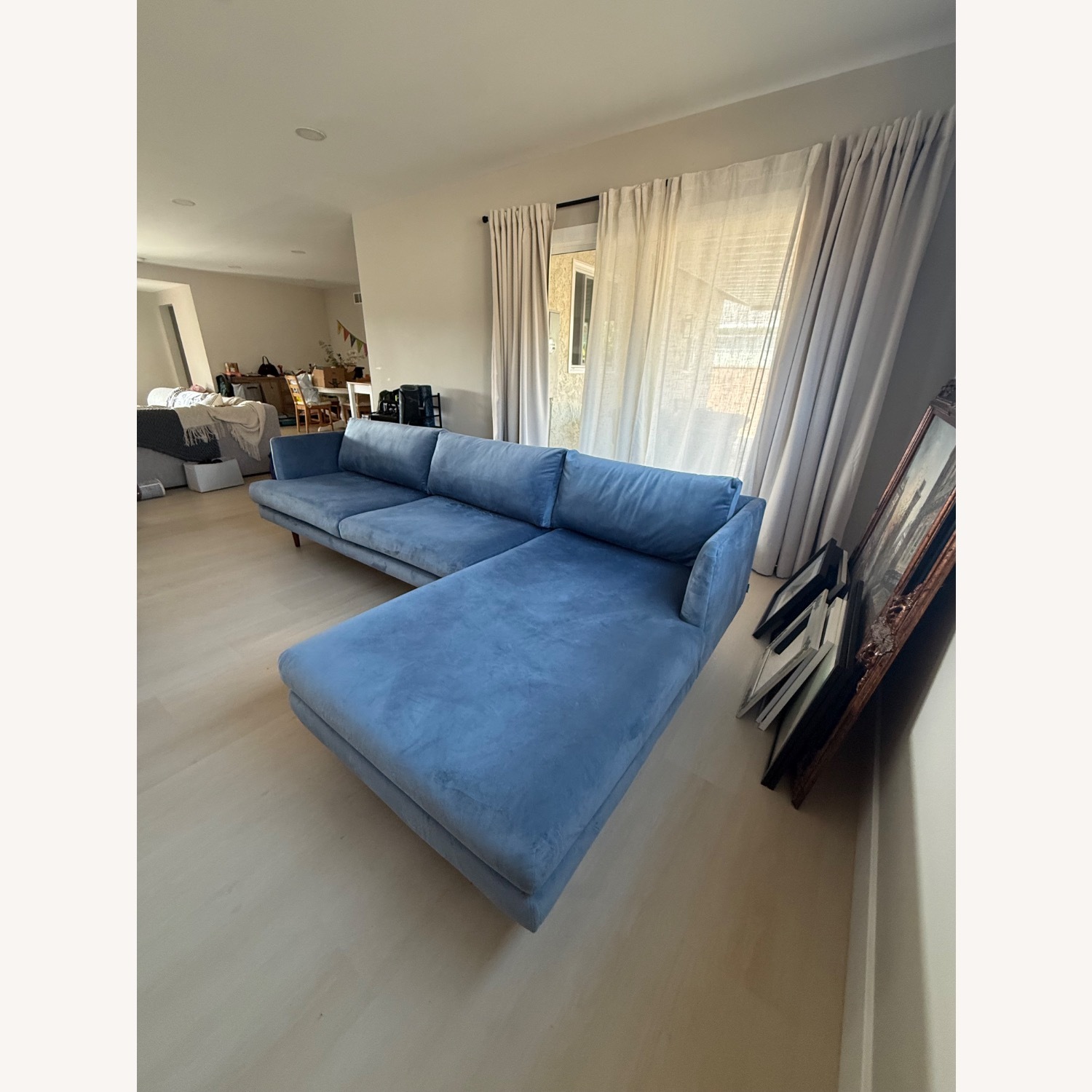 AllModern Miller 2 Blue 2 Piece Sectional - image-2