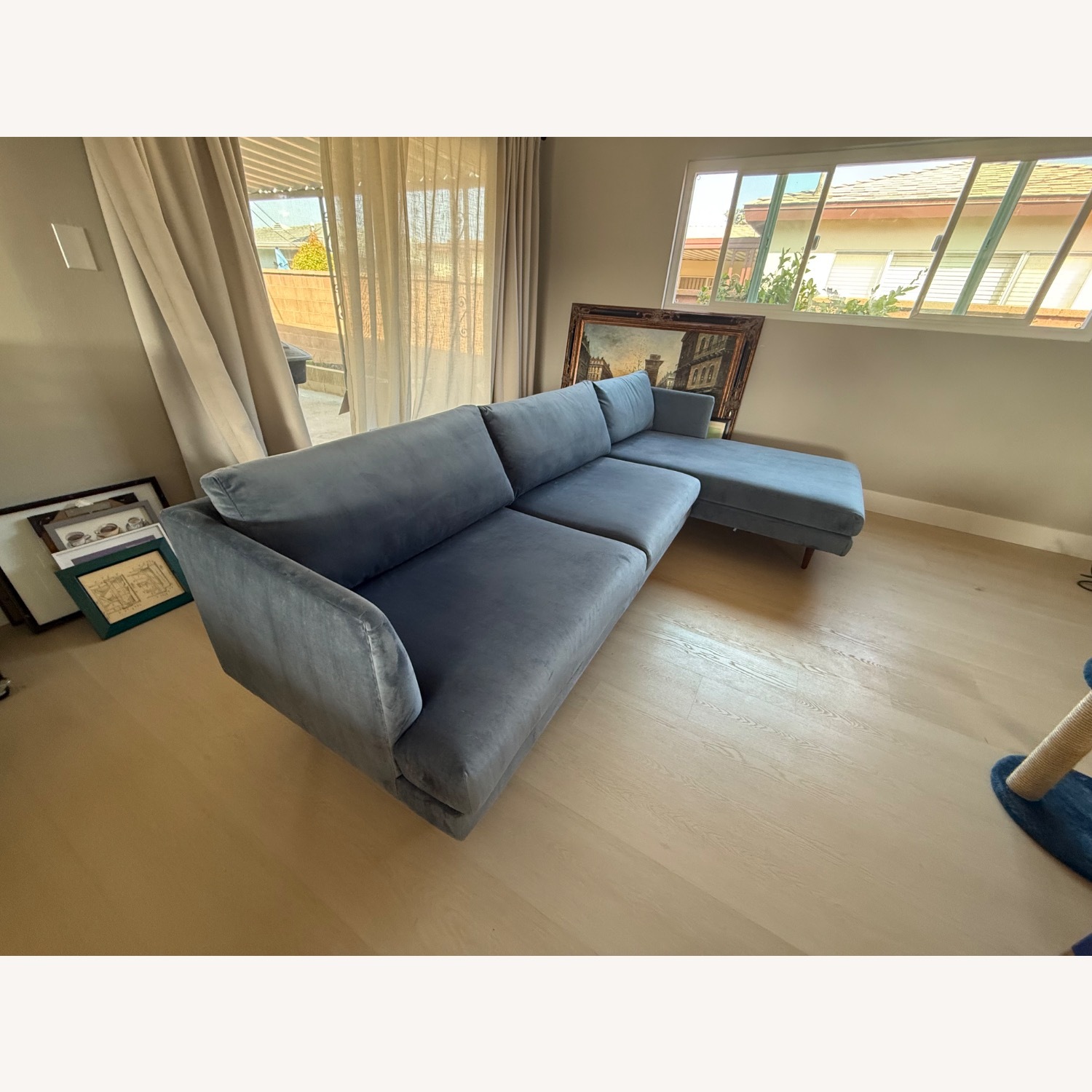 AllModern Miller 2 Blue 2 Piece Sectional - image-3