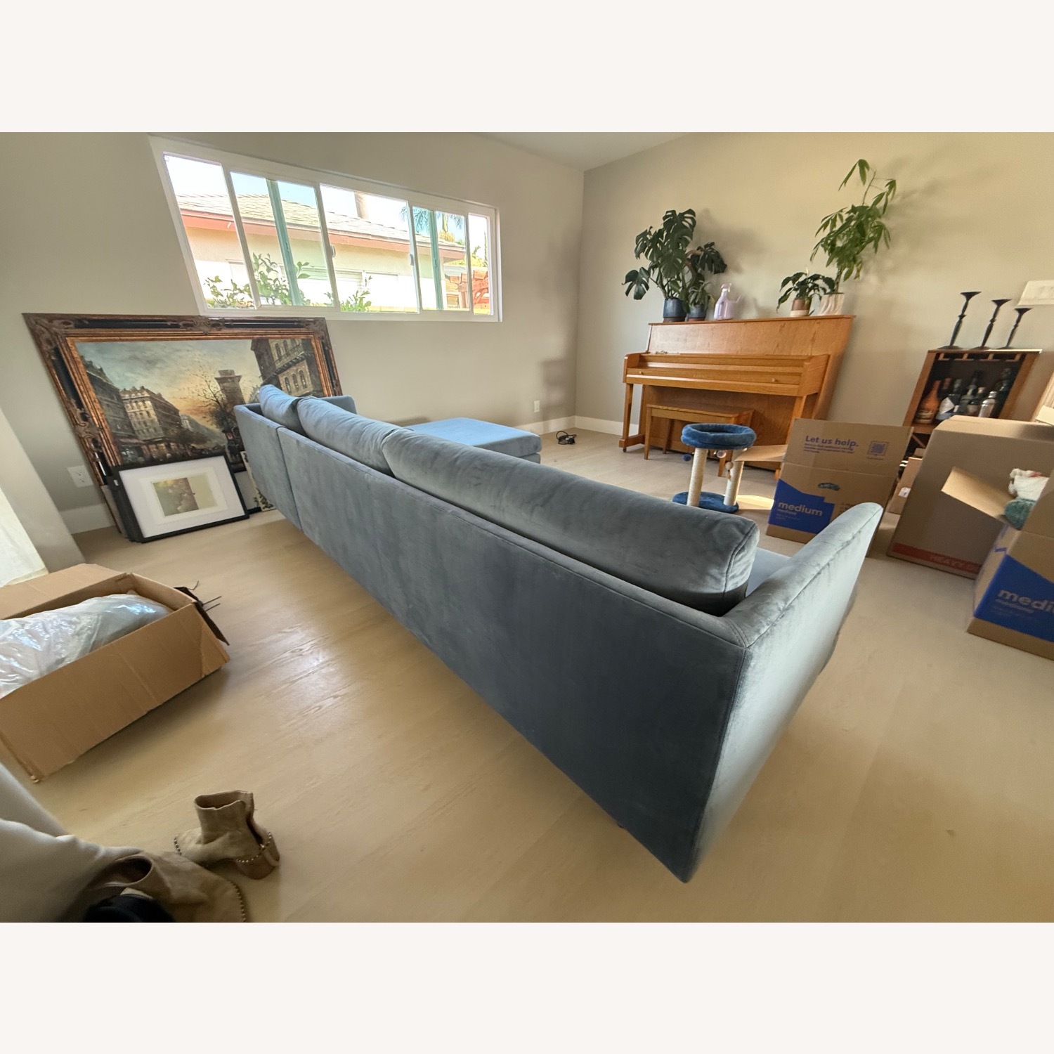 AllModern Miller 2 Blue 2 Piece Sectional - image-4