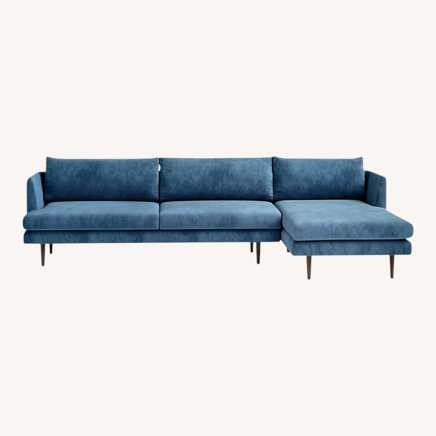 AllModern Miller 2 Blue 2 Piece Sectional - image-0