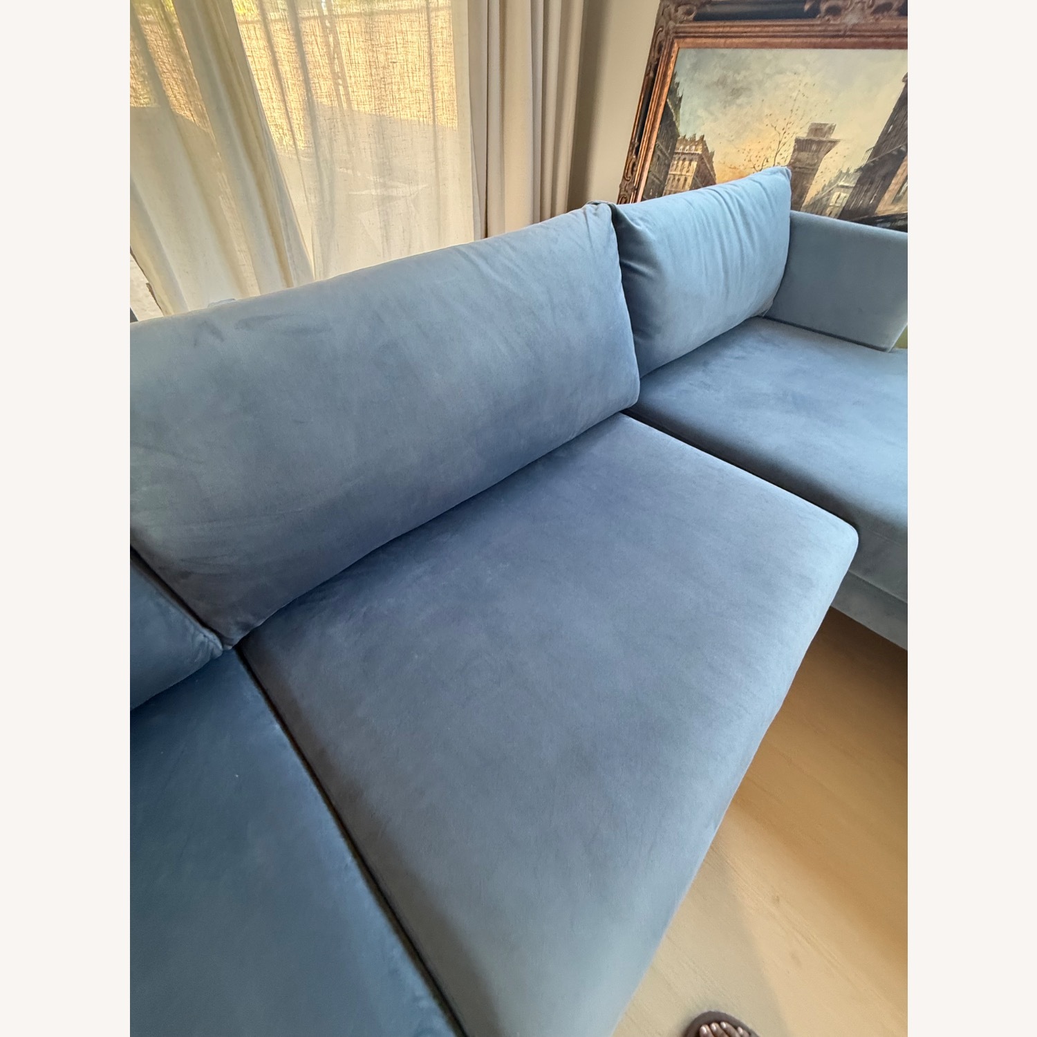 AllModern Miller 2 Blue 2 Piece Sectional - image-5