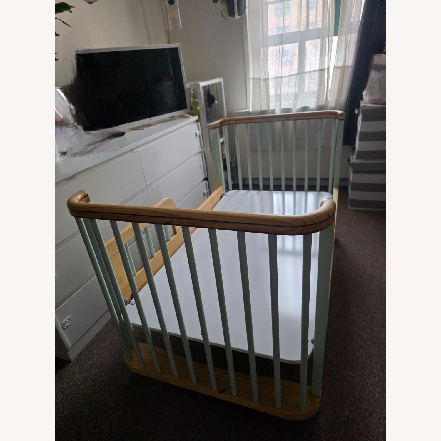 Candy Cloud Green Wood Toddler Bed - image-2