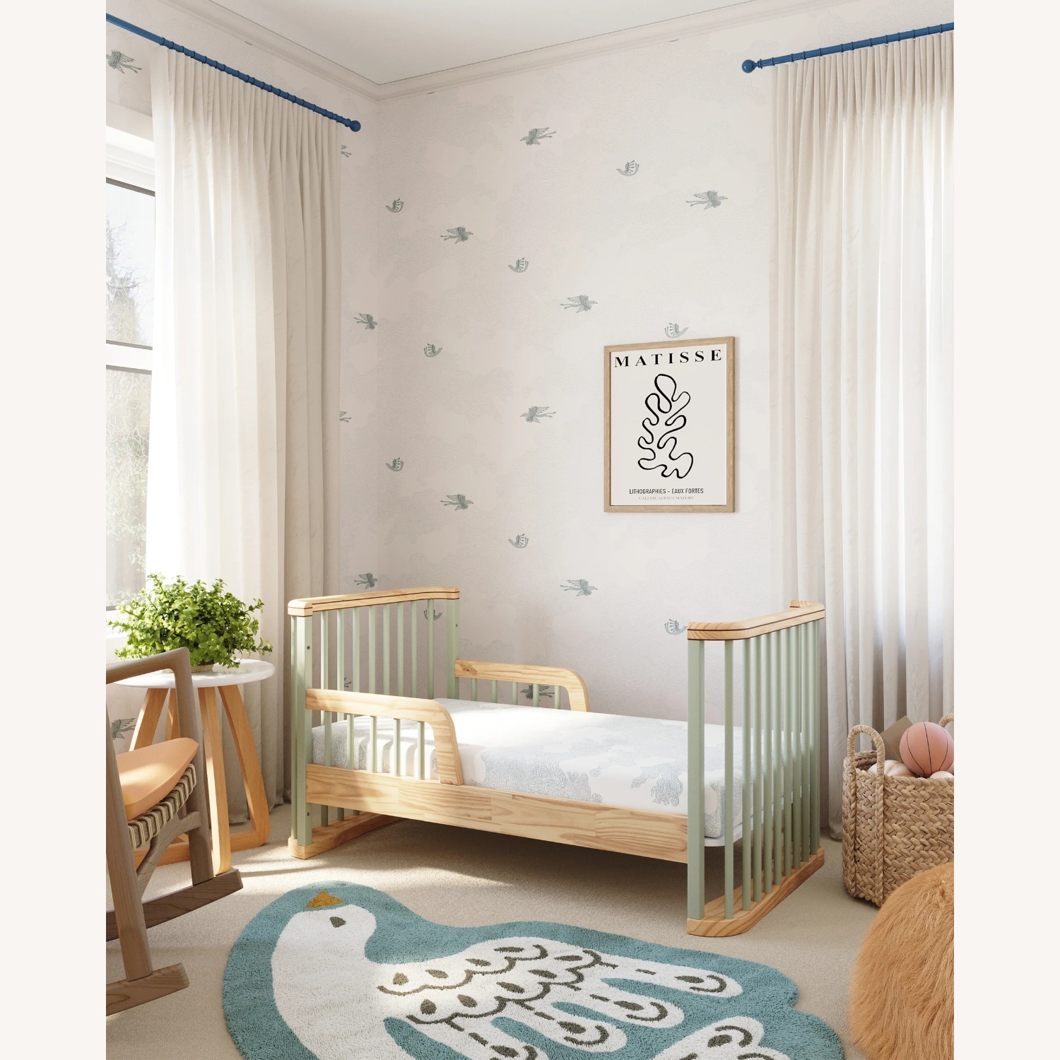 Candy Cloud Green Wood Toddler Bed - image-7