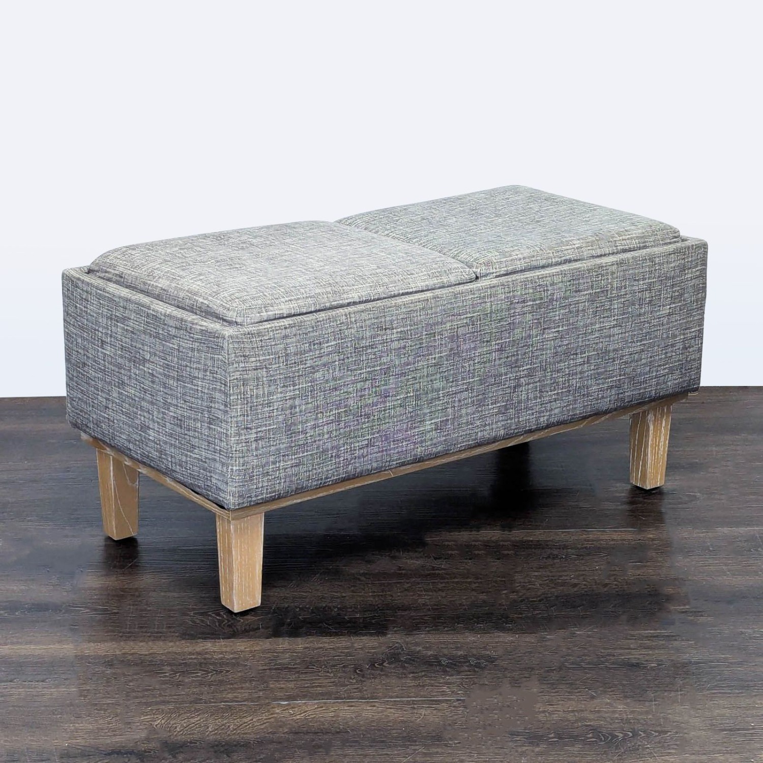 Mid-Century Style Storage Ottoman/Coffee Table	 - image-2