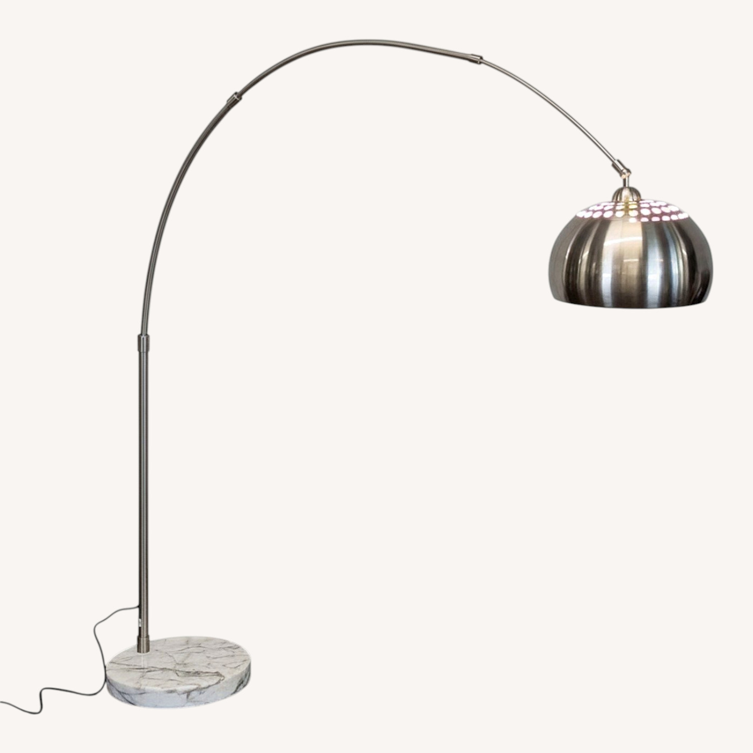 EQ3 Adjustable Arc Floor Lamp with Marble Base - image-0