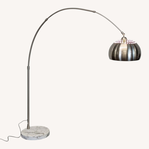 Used EQ3 Adjustable Arc Floor Lamp with Marble Base for sale on AptDeco