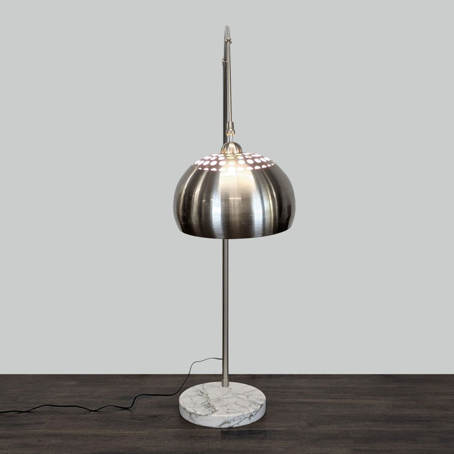 EQ3 Adjustable Arc Floor Lamp with Marble Base - image-4