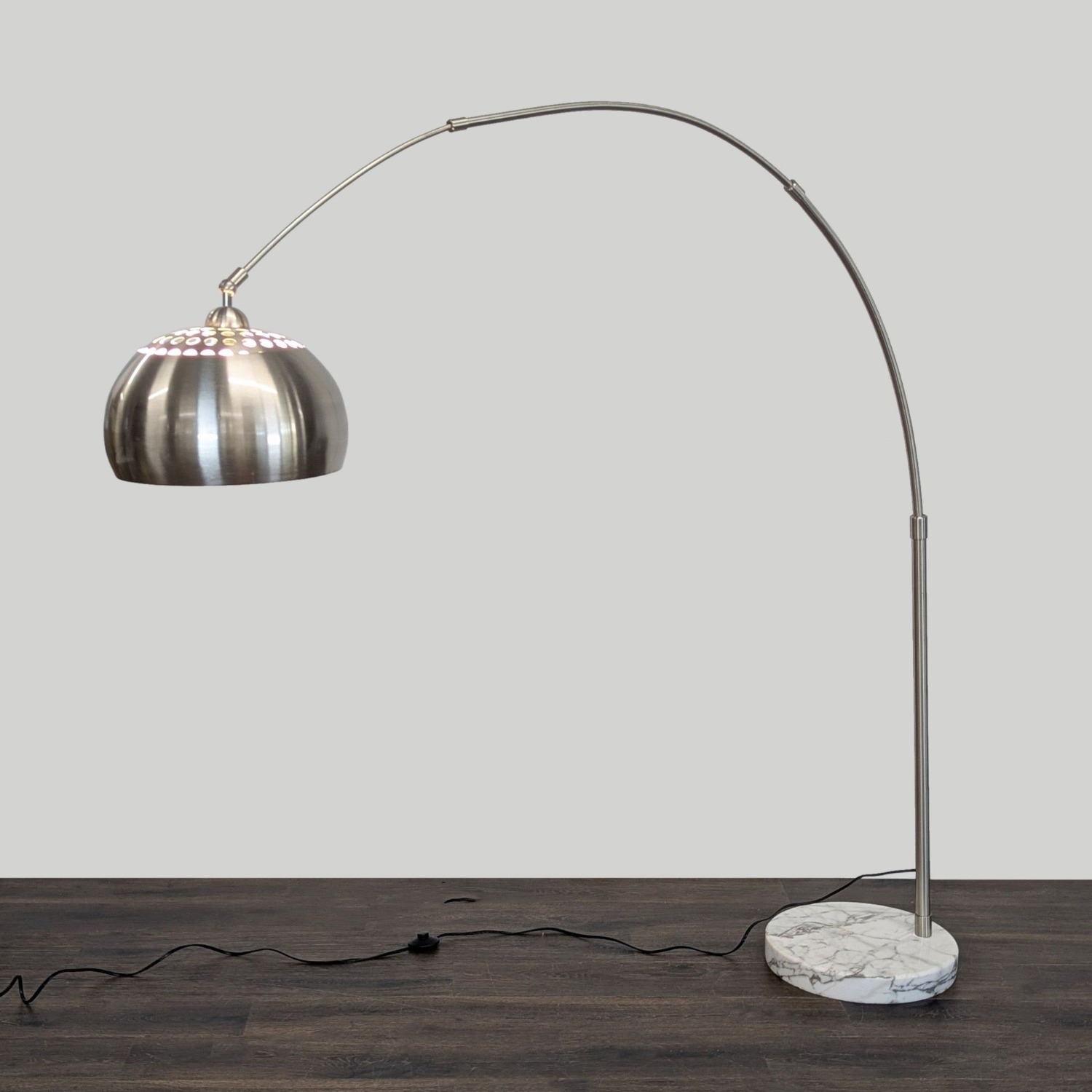 EQ3 Adjustable Arc Floor Lamp with Marble Base - image-5