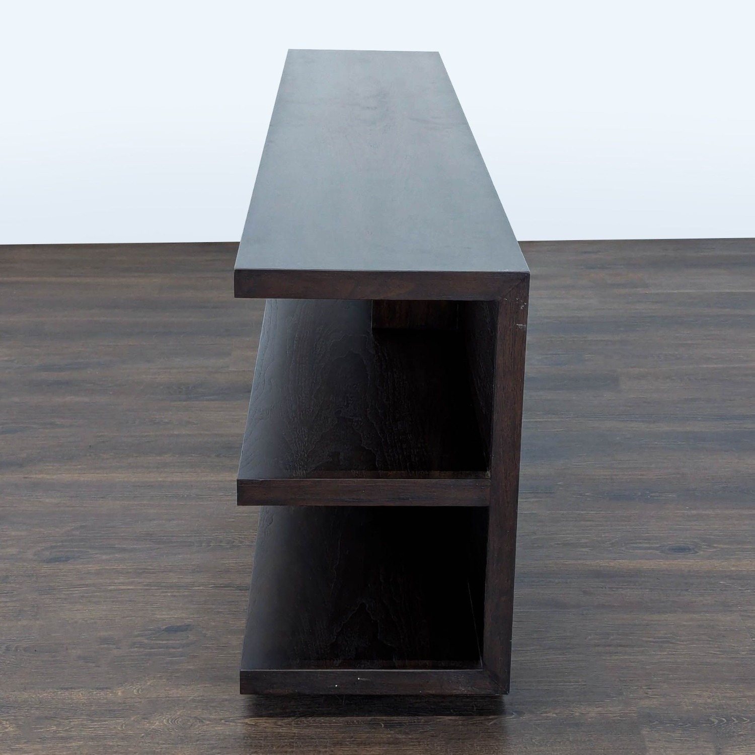 Modern Dark Wood 3-Tier Bookshelf with Open Shelves - image-6