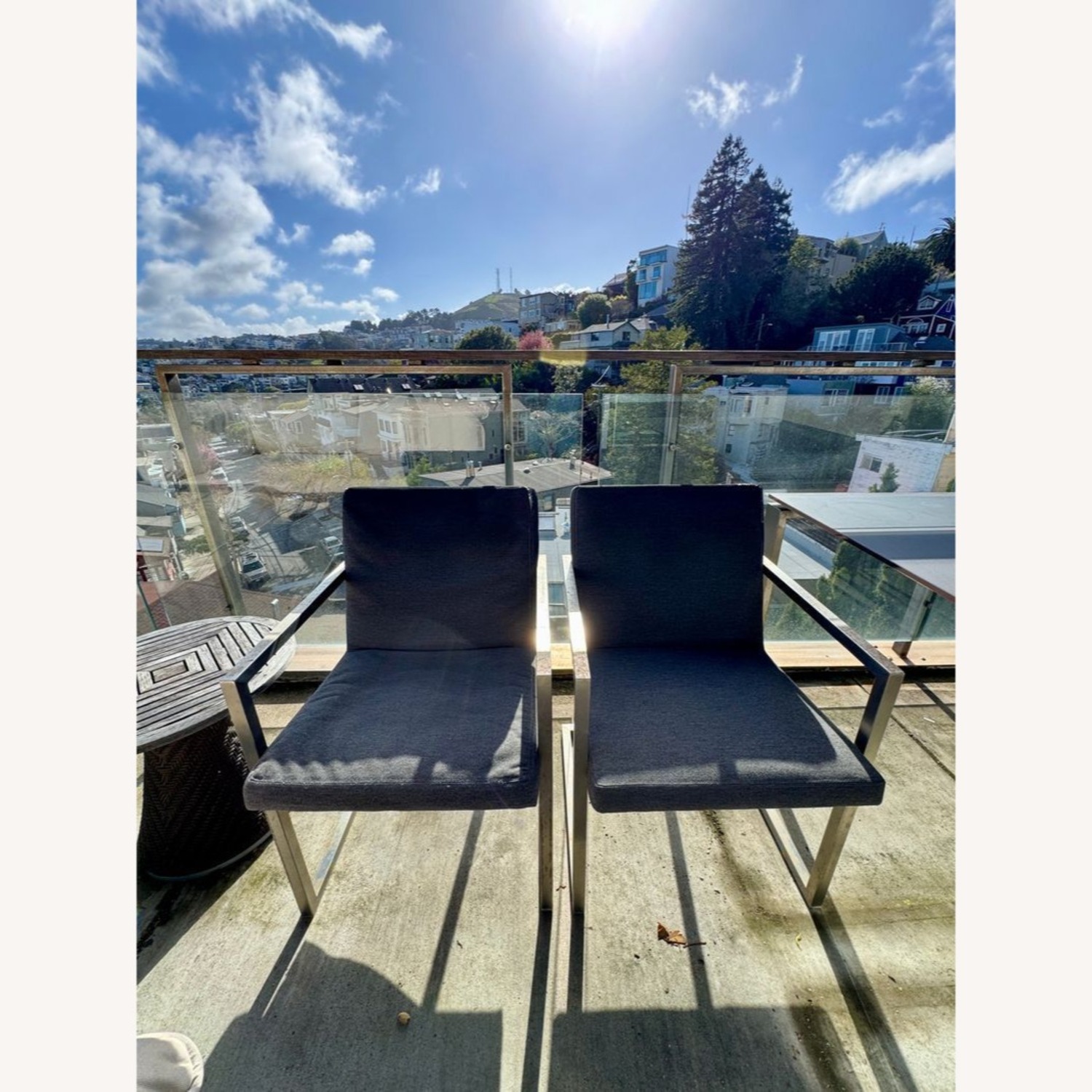 Room & Board Rand Modern Metal and Glass Table - image-1