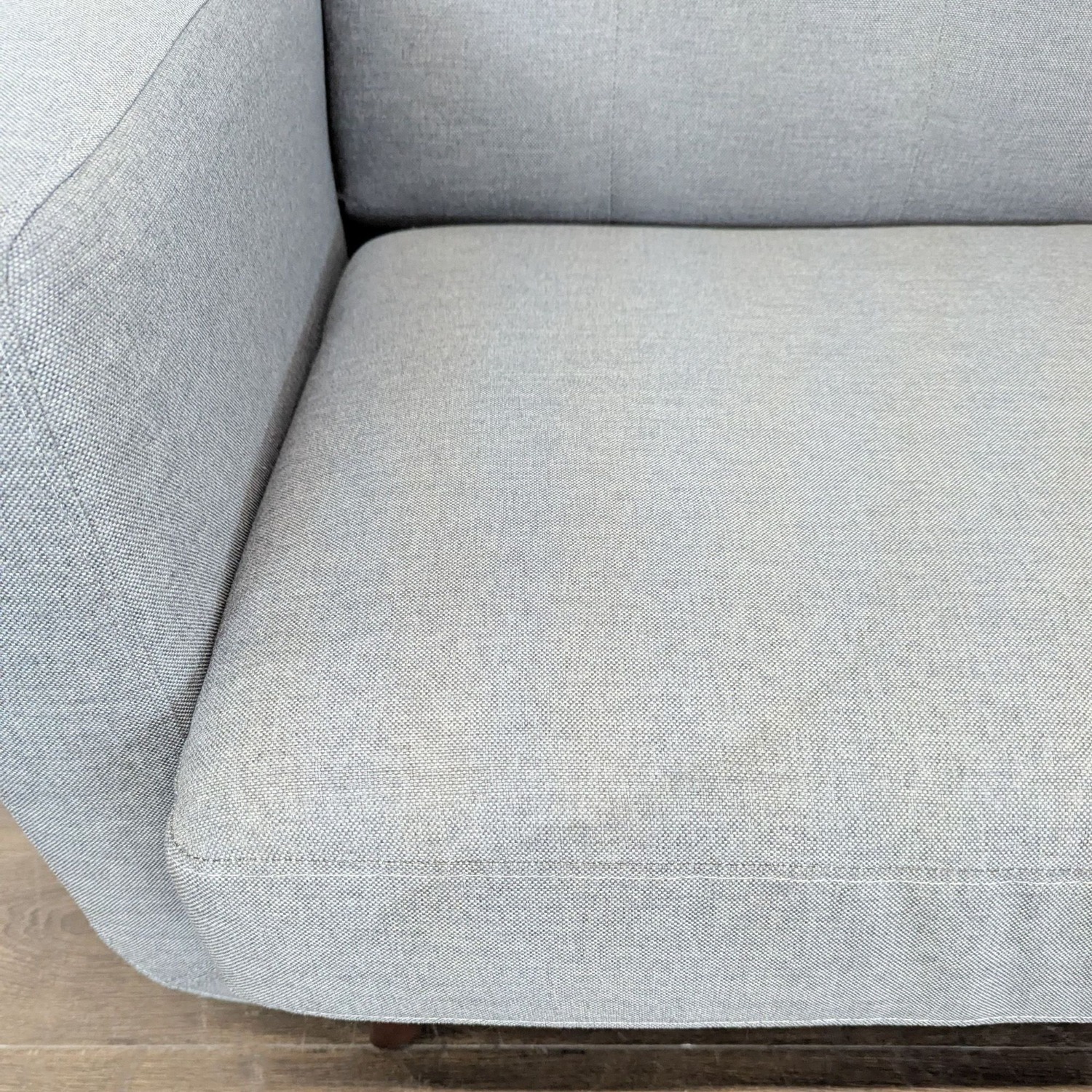 Living Spaces Allie Modern Gray Loveseat - image-6