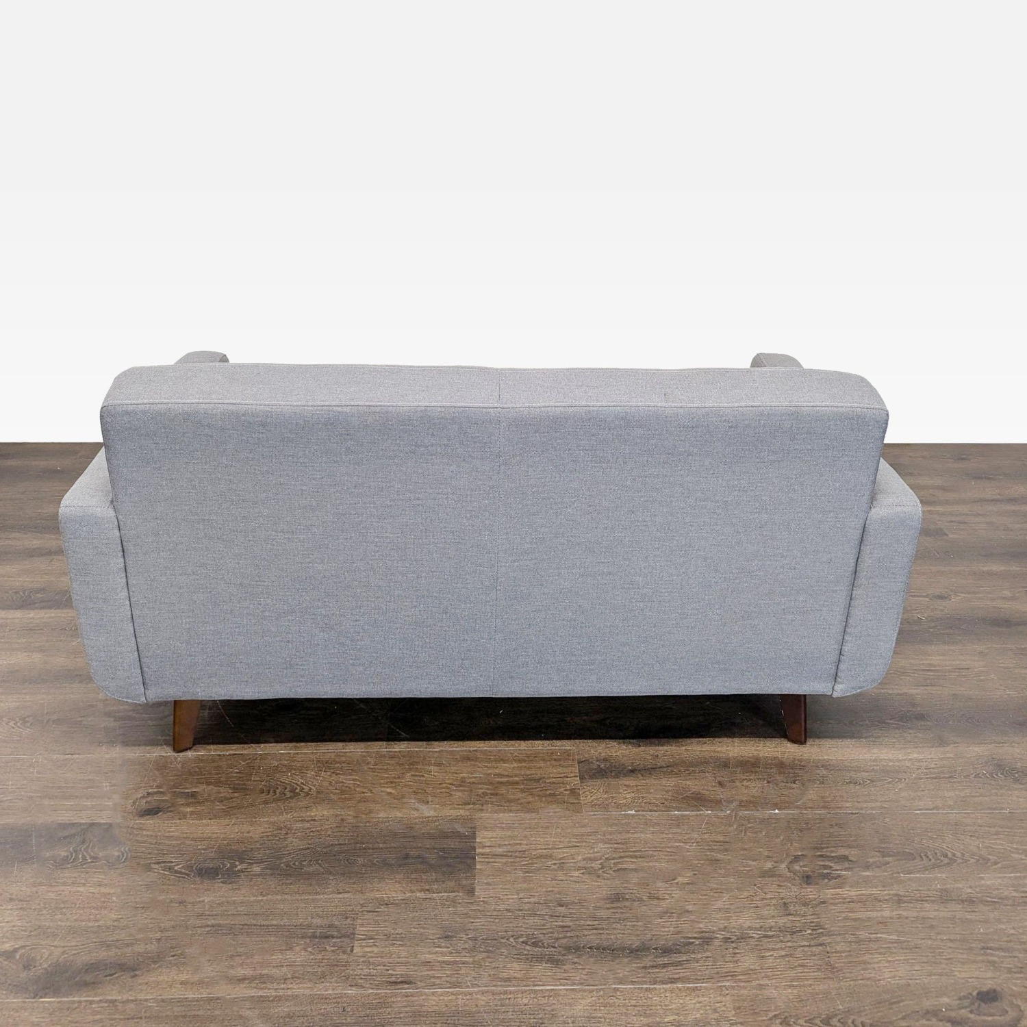 Living Spaces Allie Modern Gray Loveseat - image-5