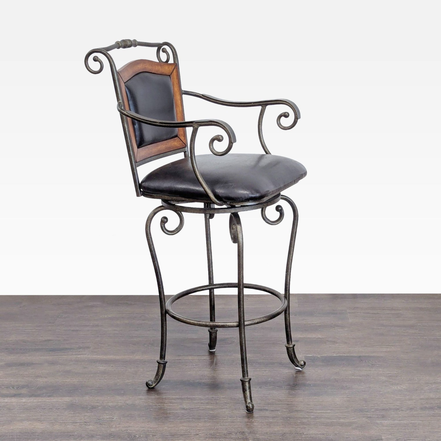 Dinette World Wrought Iron Bar Stool - image-3