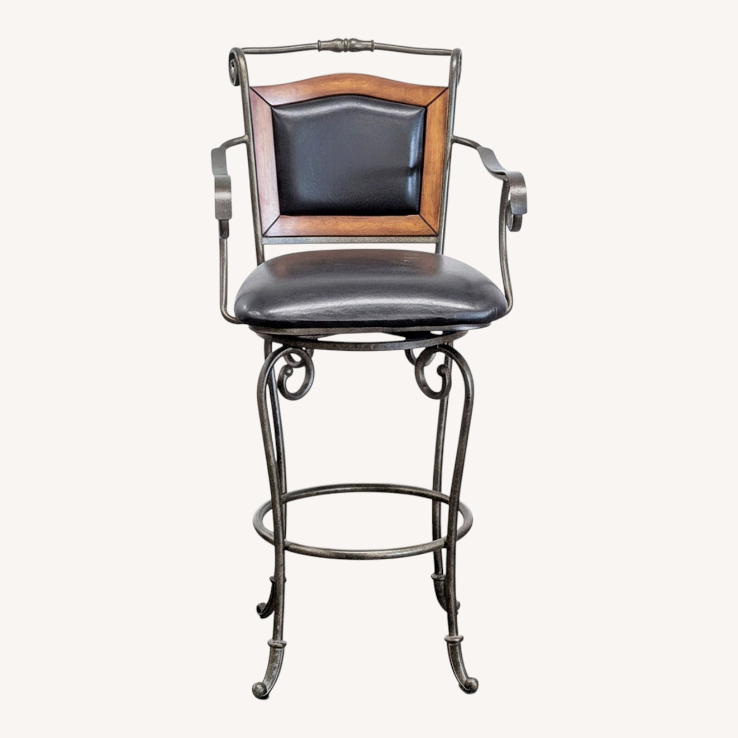 Dinette World Wrought Iron Bar Stool - image-0