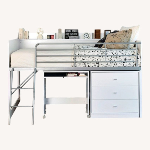 Used Twin Loft Bunk Bed with Desk, Storage for sale on AptDeco