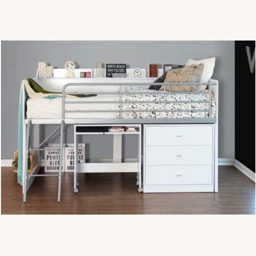 Used Twin Loft Bunk Bed with Desk, Storage for sale on AptDeco