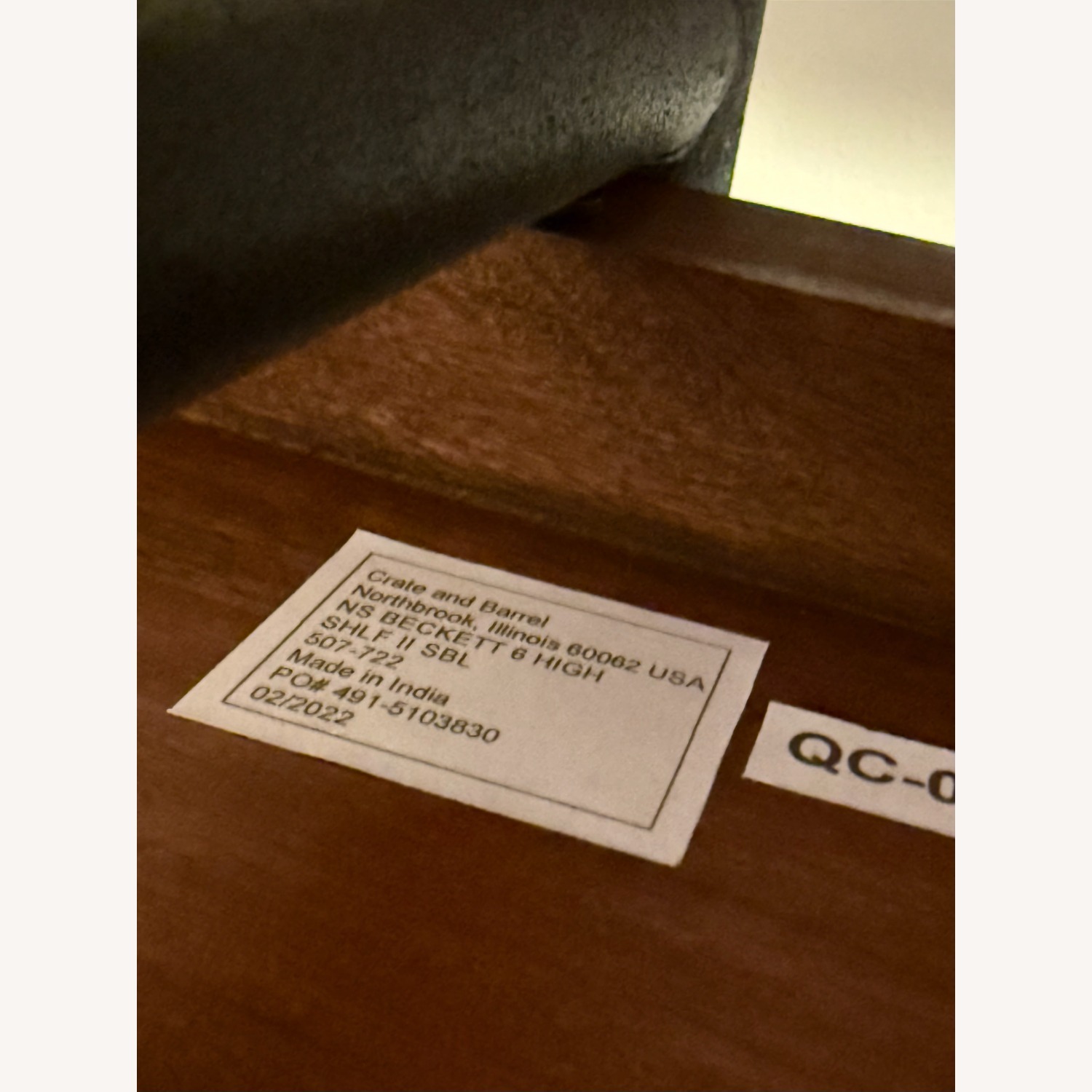 Crate & Barrel Beckett Dark Brown Wood Bookcase - image-2