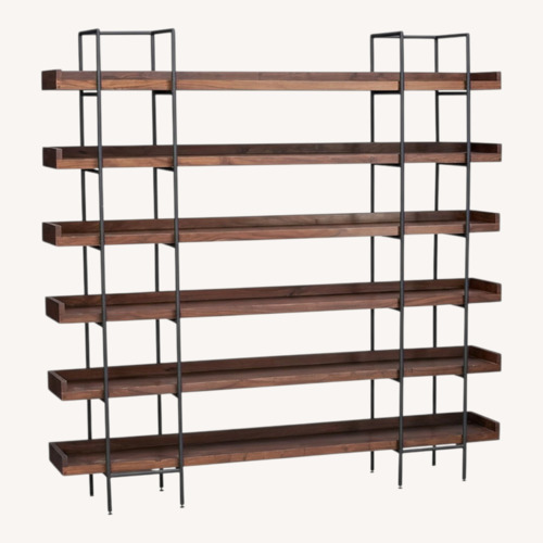 Used Crate & Barrel Beckett Dark Brown Wood Bookcase for sale on AptDeco