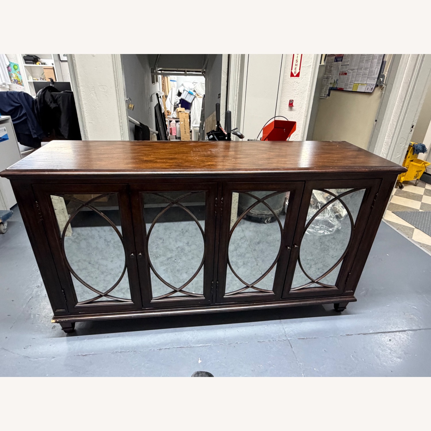 Ethan Allen Dark Brown Wood Bar Cart - image-3