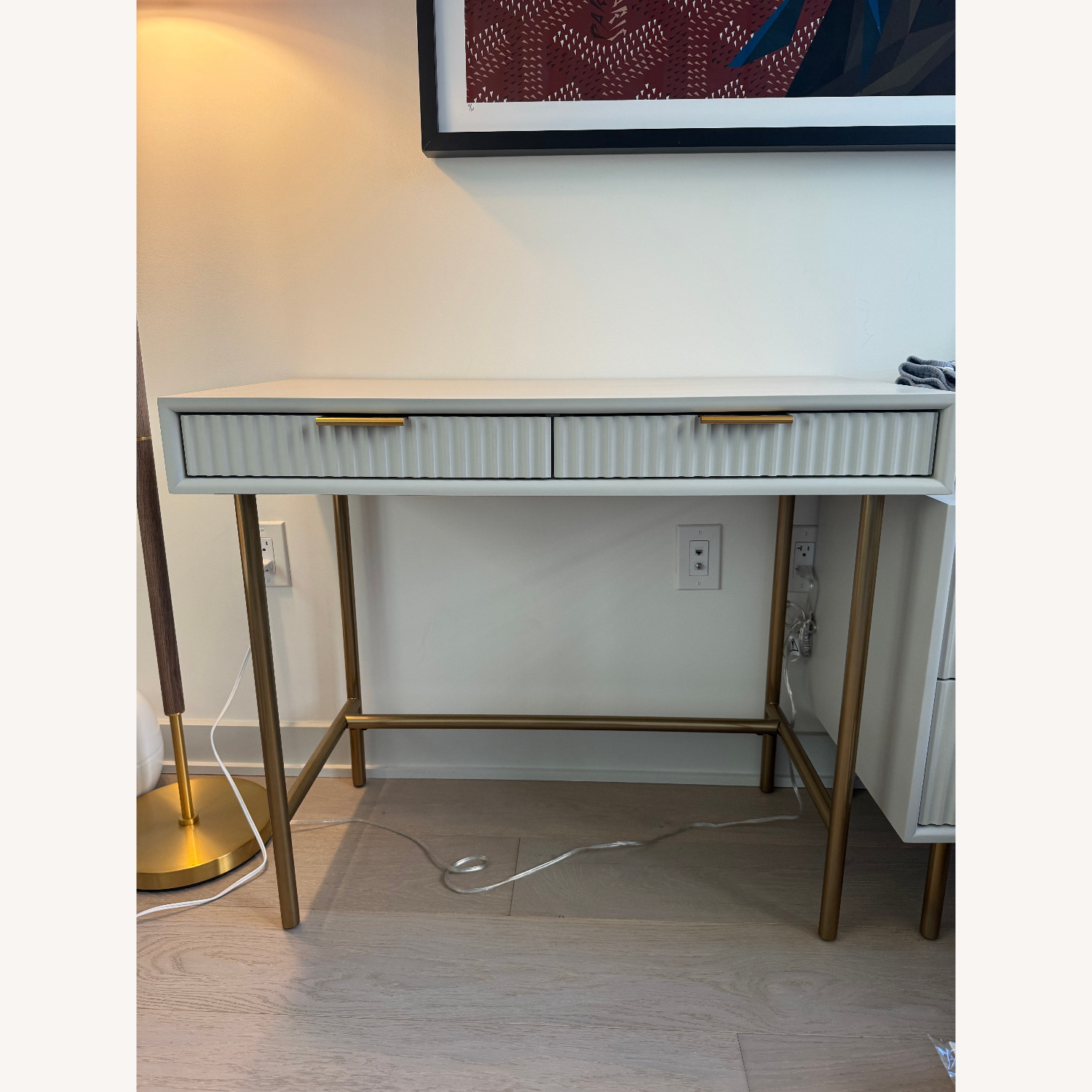 West Elm Quinn White Wood Mini Desk - image-1