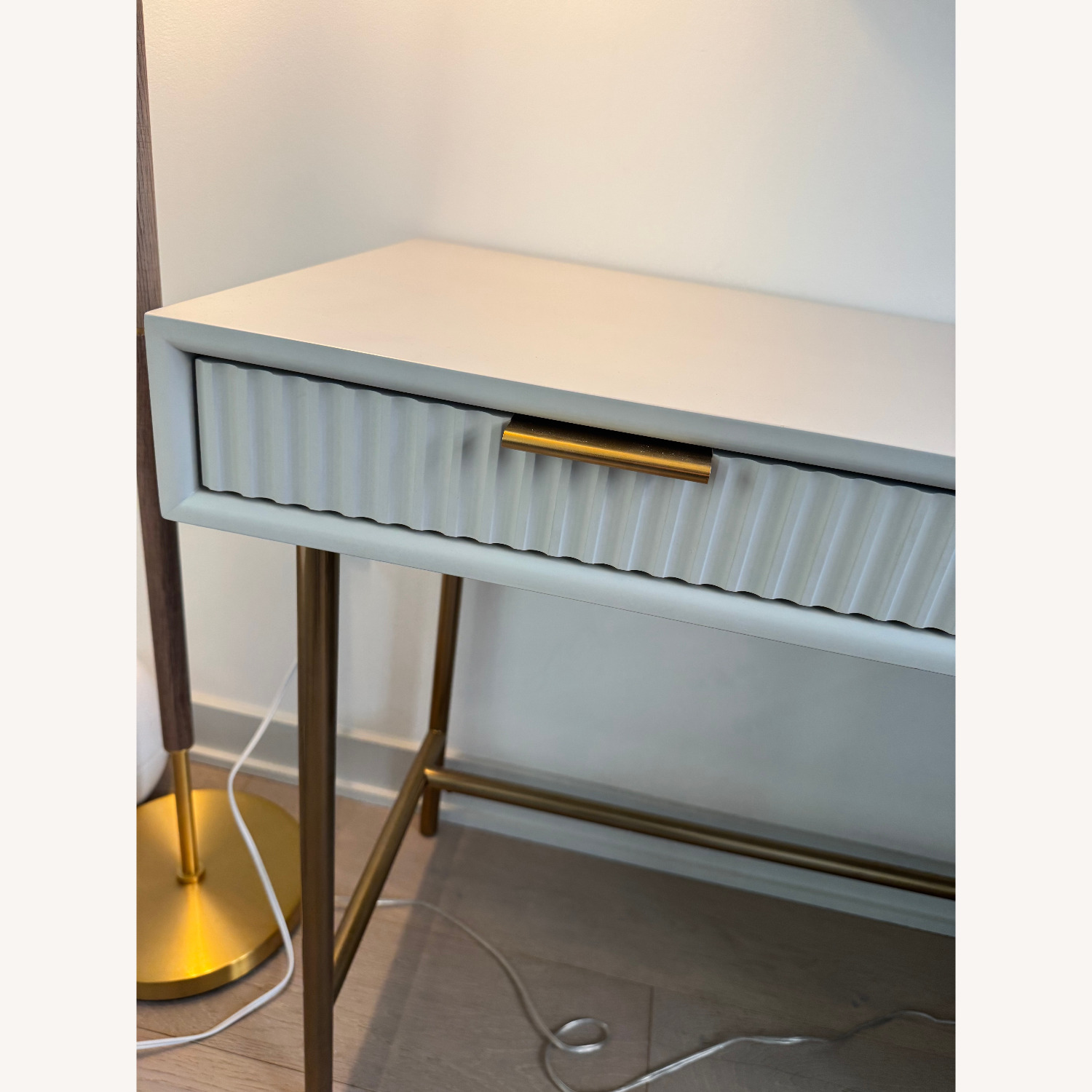West Elm Quinn White Wood Mini Desk - image-3
