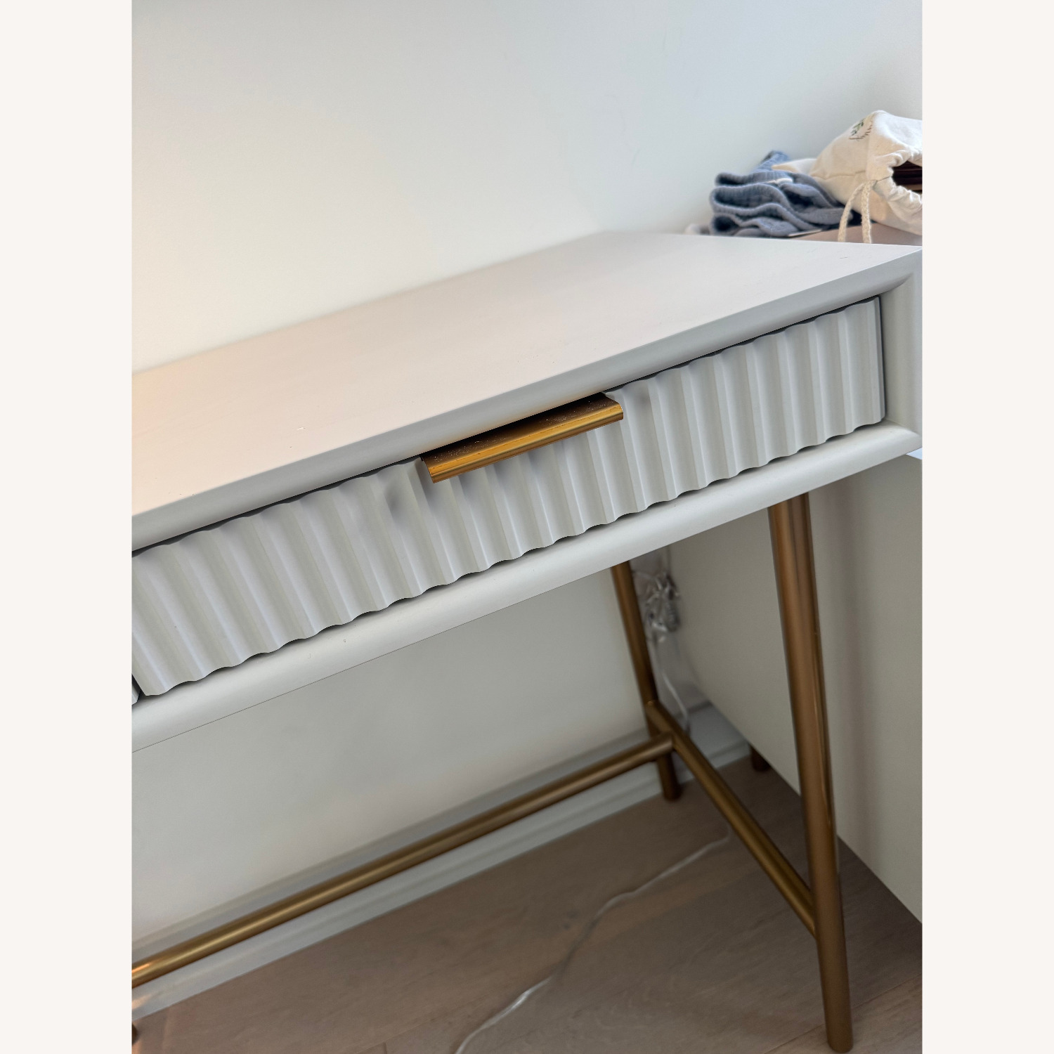 West Elm Quinn White Wood Mini Desk - image-4