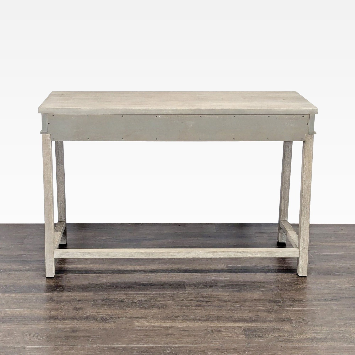 Simple Wooden Desk with Three Drawers & Light Gray - image-8