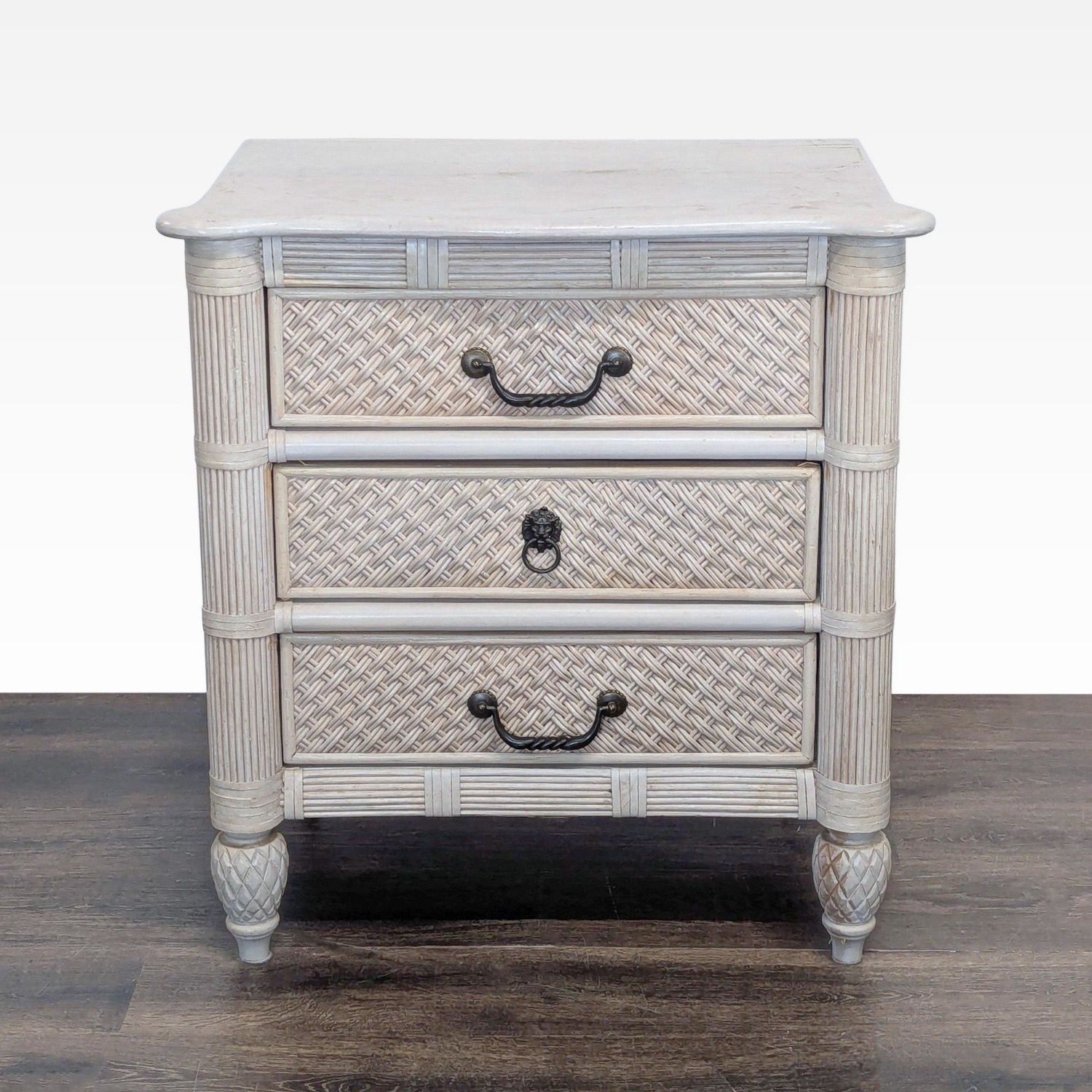 Vintage Lexington Furniture Three Drawer Batchlor Nightstand - image-2