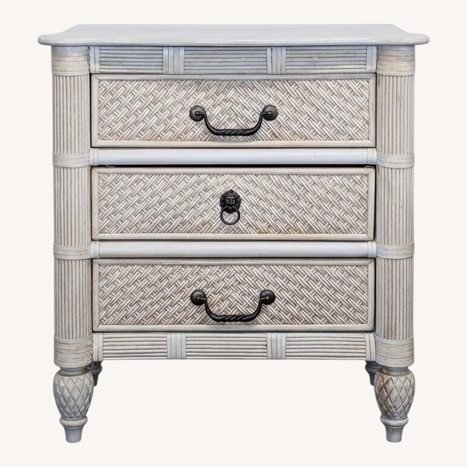 Vintage Lexington Furniture Three Drawer Batchlor Nightstand - image-0