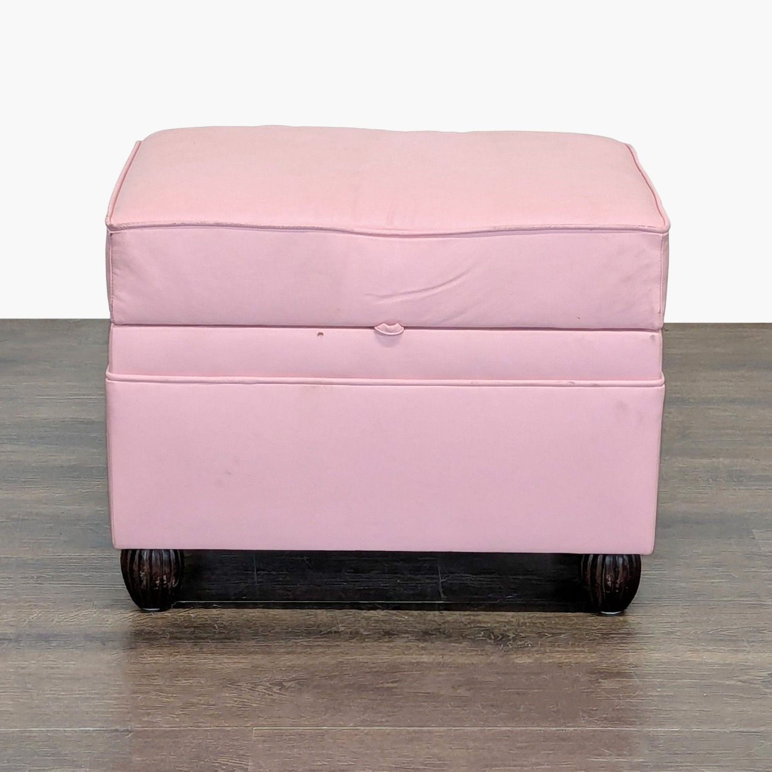 Pink Ottoman with Storage - image-3