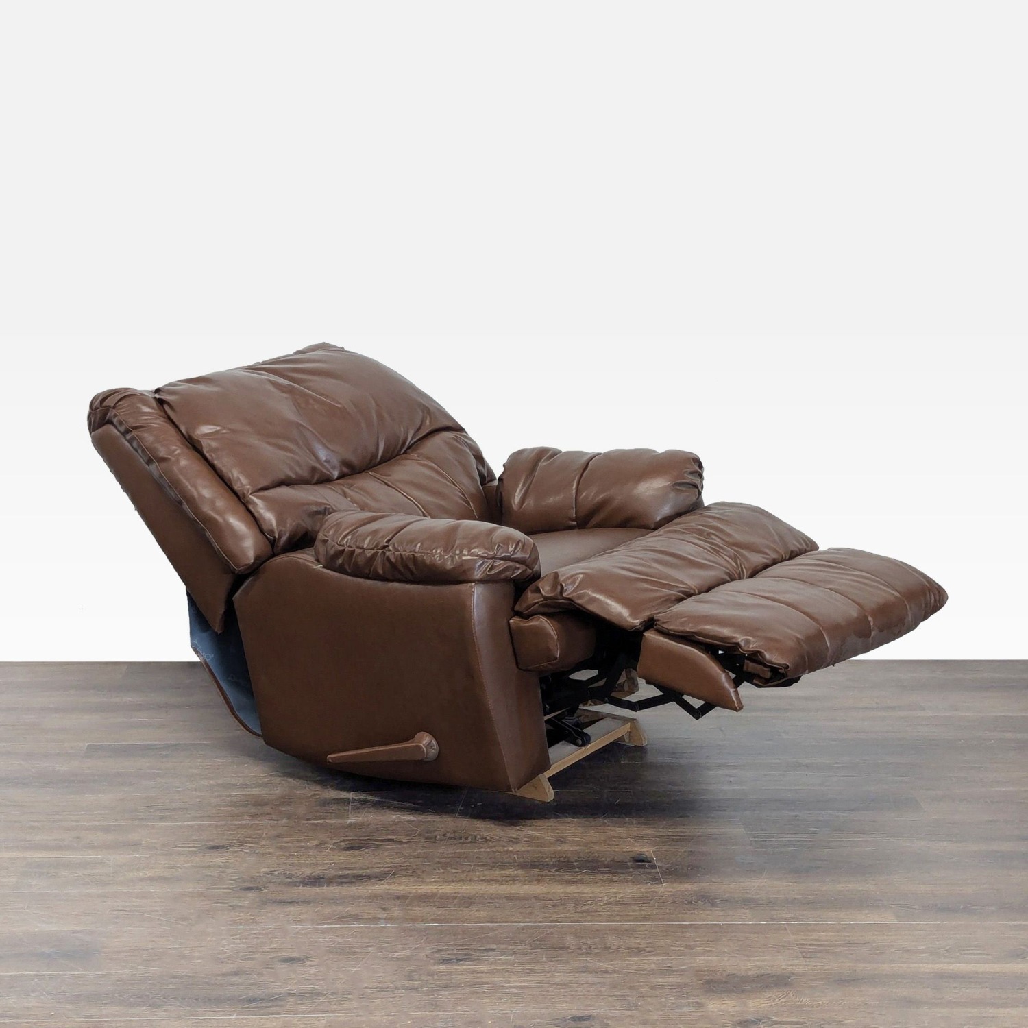 Brown Leather Recliner Lounge Chair - image-4