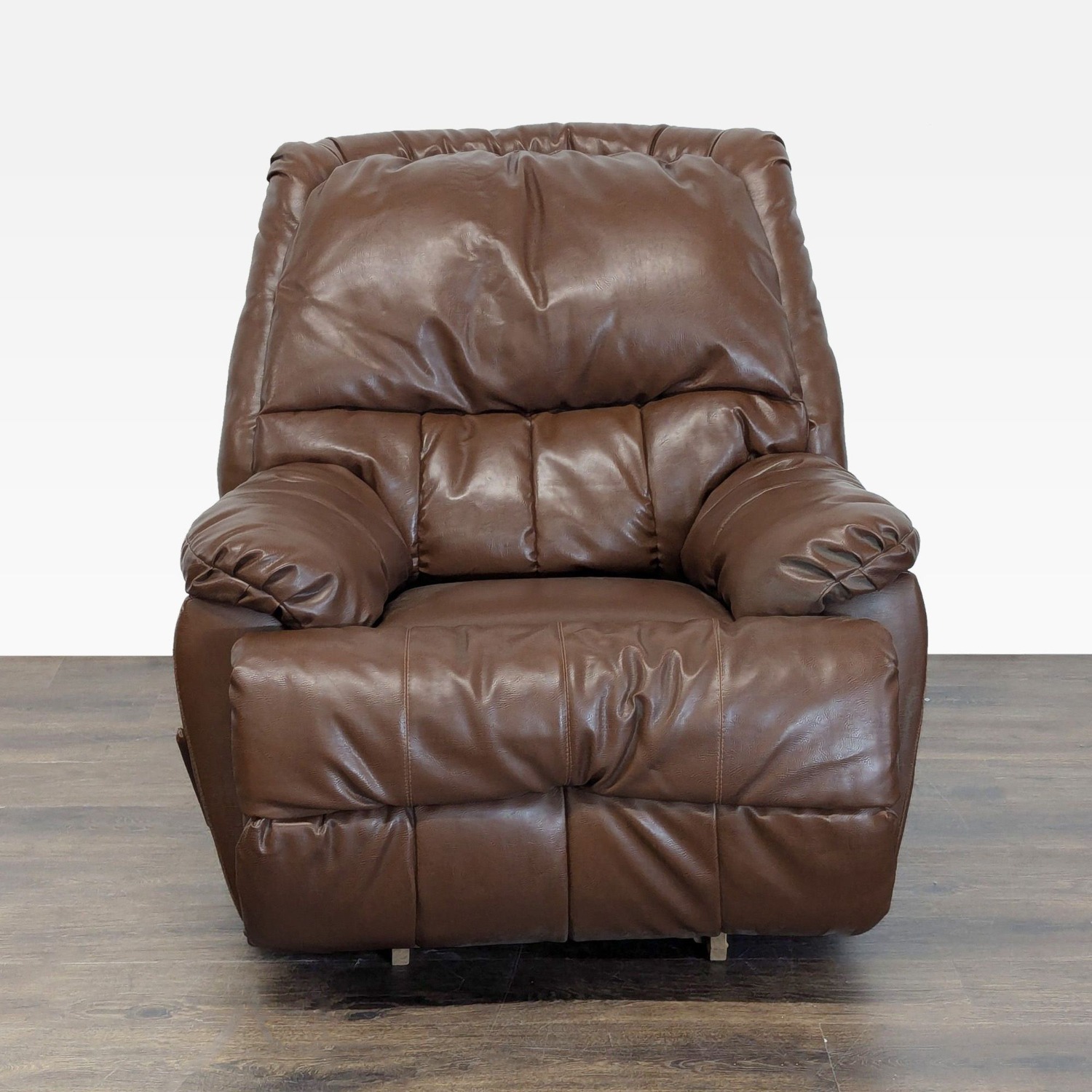 Brown Leather Recliner Lounge Chair - image-2