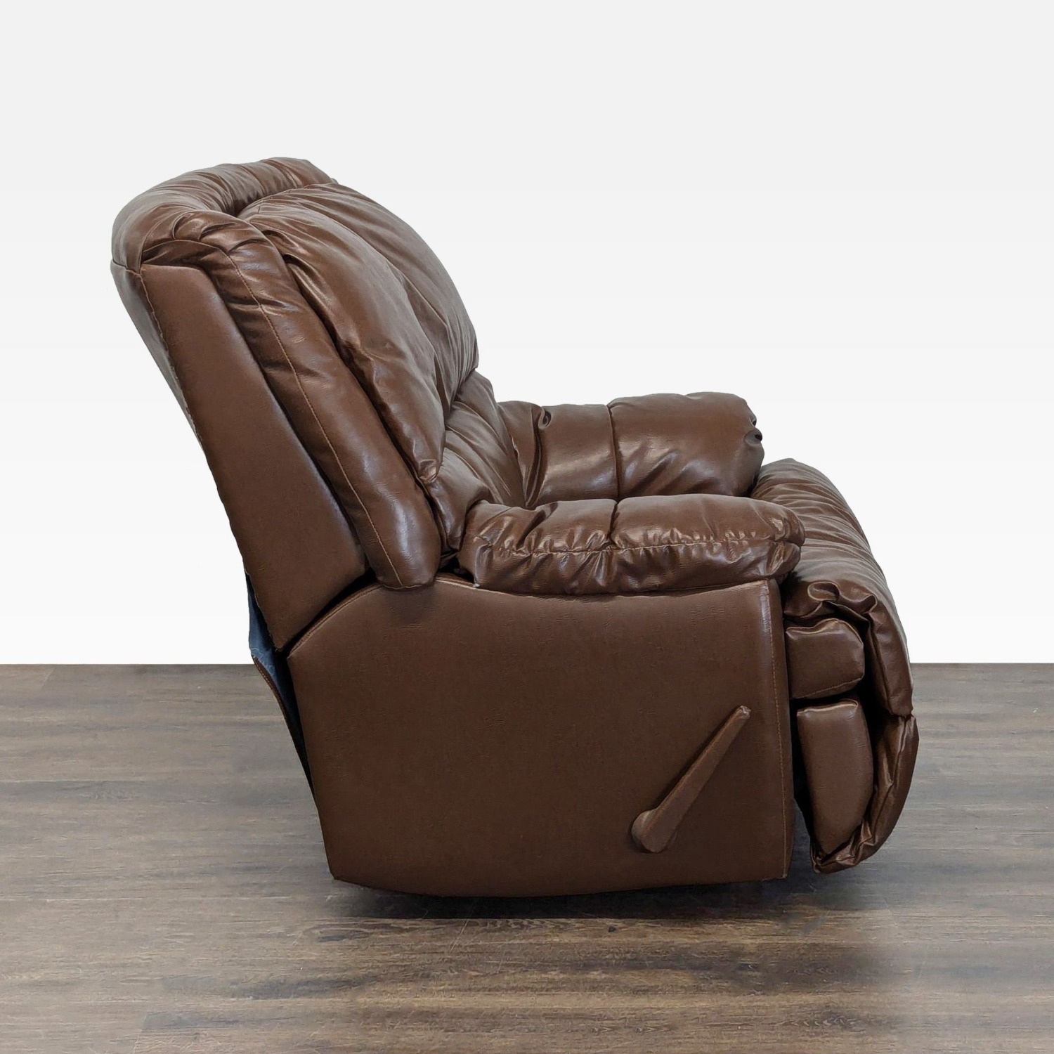 Brown Leather Recliner Lounge Chair - image-5