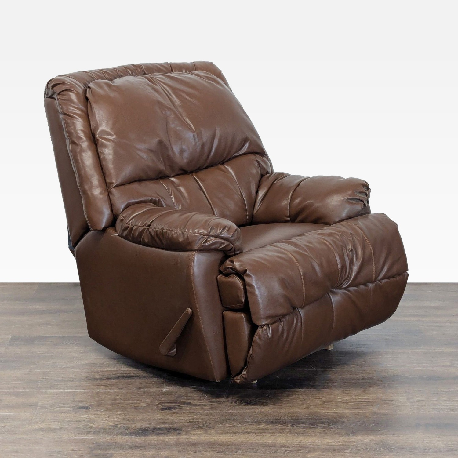 Brown Leather Recliner Lounge Chair - image-3