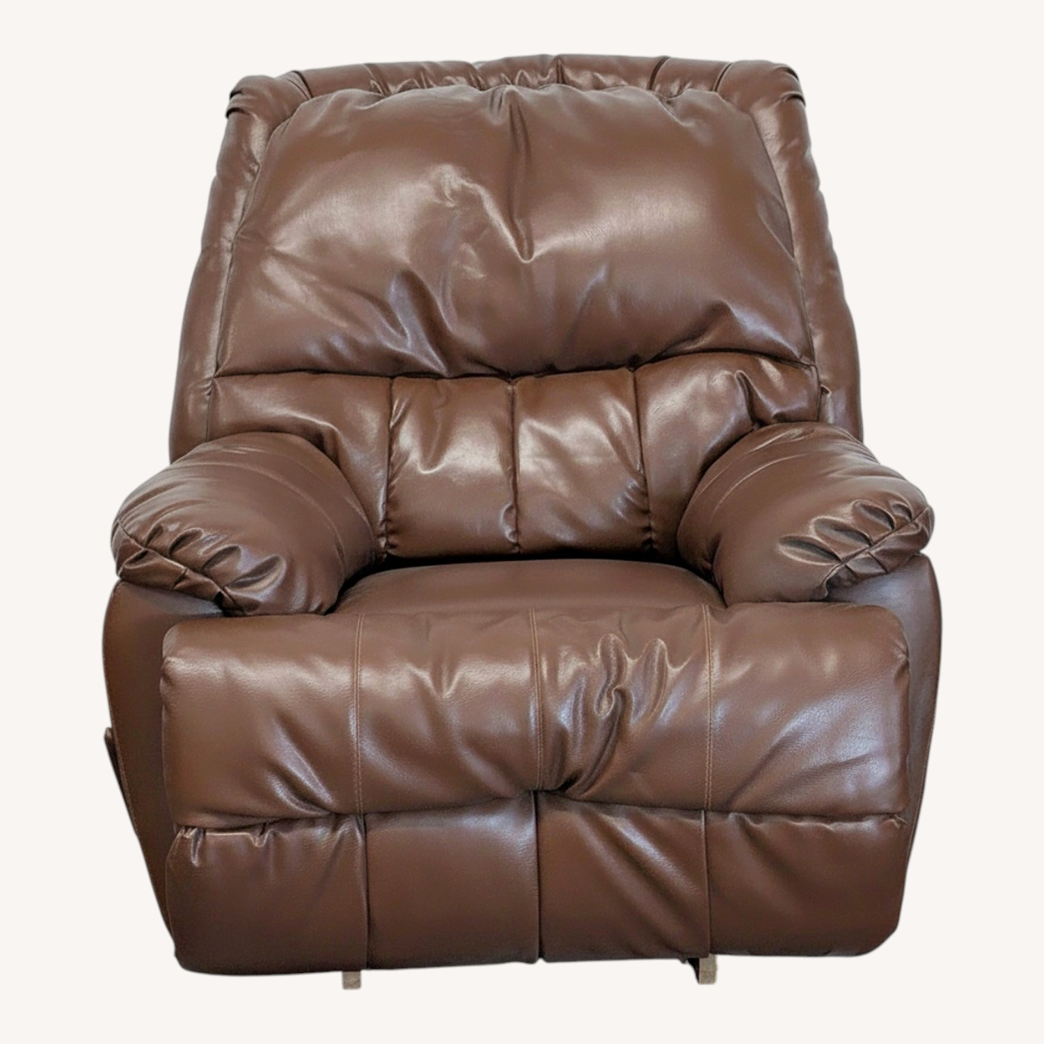 Brown Leather Recliner Lounge Chair - image-0
