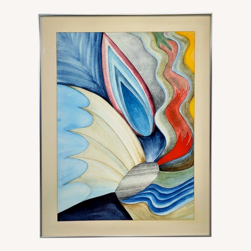 Used Abstract Watercolor Painting by Mary Gizdich for sale on AptDeco