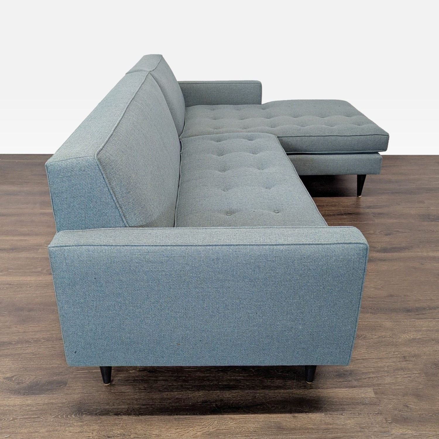 Room & Board Reese Modern Blue Sectional Sofa - image-4