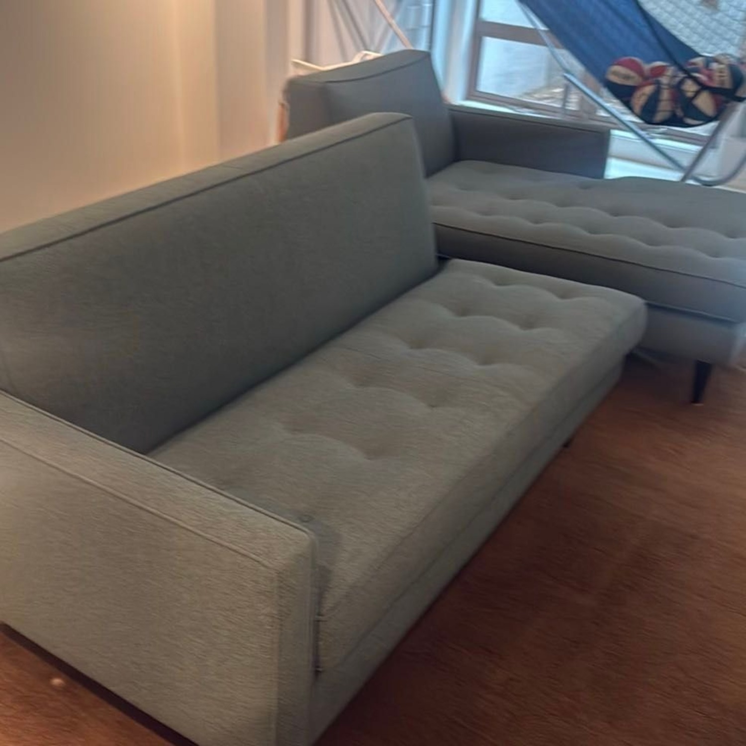 Room & Board Reese Modern Blue Sectional Sofa - image-2